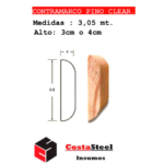 Contramarco de pino finger fino 3cmx 3.05mt