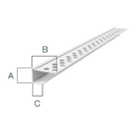 PERFIL J PVC PERFORADA