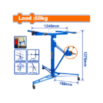 ELEVADOR PLACAS DE YESO C/BRAZO TELESCOPICO Y RUEDAS DE BLOQUEO MAX.68KG WADFOW WJSQ1168