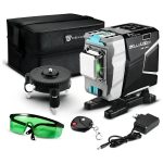 Nivel Láser 3D 360° Deko DKLL12tdP02 Haz Verde Precisión 3mm
